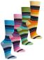 Preview: 6 Paar TippTexx 24 geringelte Trend Socken mit Bio Baumwolle
