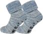 Preview: 2 Paar TippTexx 24 THERMO-Wollsocken mit ABS Stopper & Innenfrottee