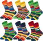 Preview: 6 Paar TippTexx 24 Kinder Socken Gute Laune Ringel