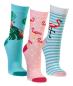 Preview: 6 Paar TippTexx 24 Damensocken Florida Flamingo