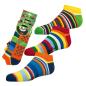 Preview: 3 Paar TippTexx 24 Kinder ABS Sneaker-Stoppersocken Gute Laune Ringel