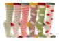 Preview: 6 Paar TippTexx 24 Kinder Kniestrümpfe Pastell