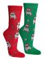 Preview: 2 Paar TippTexx 24 lustige Weihnachts-Socken Mops
