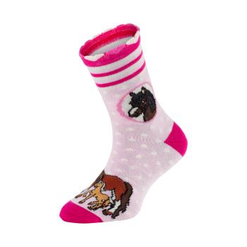 Preview: 6 Paar TippTexx 24 Kinder Socken Romantik Pferd