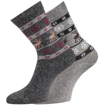 Preview: 2 Paar TippTexx 24 Wollsocken mit Alpaka-Wolle Skandinavien Style