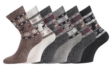 2 Paar TippTexx 24 Wollsocken mit Alpaka-Wolle Skandinavien Style