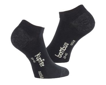 Preview: 6 Paar TippTexx 24 Bambus Sneakersocken mit Kupferfaser