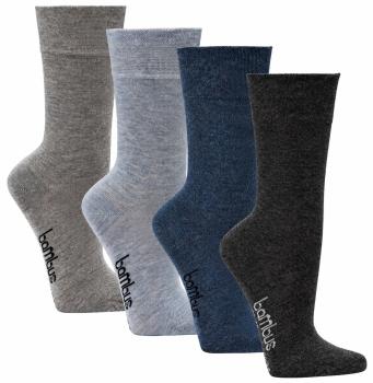 6 Paar TippTexx 24 weiche Bambus Socken in Melange-Farben