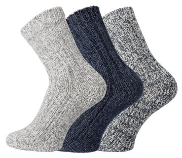 Preview: 3 Paar TippTexx 24 superweiche Norwegersocken für Babys und Kinder