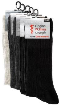 10 Paar TippTexx 24 Unisex Gesundheits-Socken ohne Gummidruck
