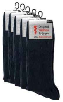 10 Paar TippTexx 24 Unisex Gesundheits-Socken ohne Gummidruck