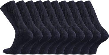 Preview: 10 Paar TippTexx 24 Unisex Gesundheits-Socken ohne Gummidruck