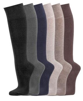 4 Paar Kniestrümpfe Baumwolle, Oeko-Tex 100, Unisex