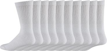 10 Paar TippTexx 24 Sportsocken weiß, Herren und Damen, schwere Qualität