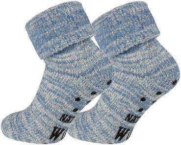 2 Paar TippTexx 24 THERMO-Wollsocken mit ABS Stopper & Innenfrottee