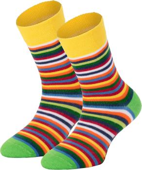 Preview: 6 Paar TippTexx 24 Kinder Socken Gute Laune Ringel