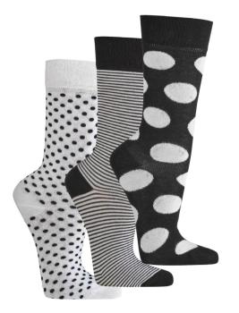 6 Paar TippTexx 24 superweiche Bambus Socken Black & White