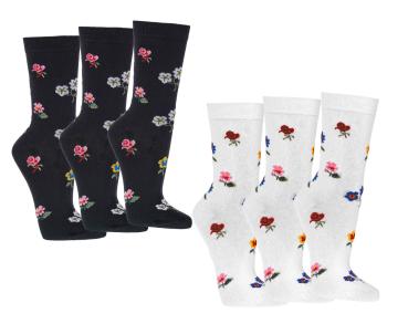 6 Paar TippTexx 24 Damensocken Streublümchen