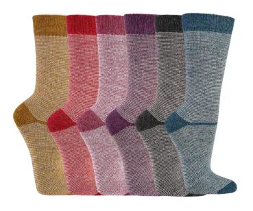 2 Paar TippTexx 24 Ringel Trend-Socken mit Merino- & Alpakawolle
