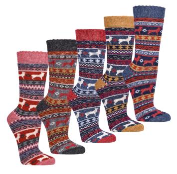 2 Paar TippTexx 24 Hygge Norweger-Socken "Peru" mit Merino- & Alpakawolle