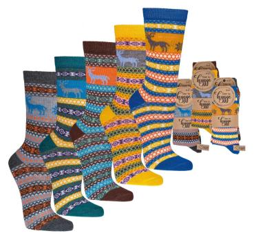 2 Paar TippTexx 24 Hygge Socken mit Wolle Unisex