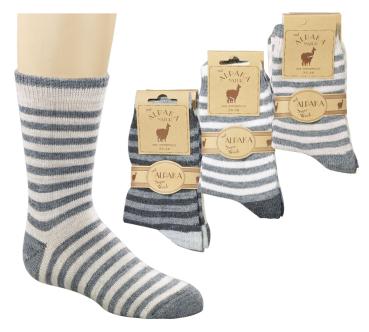 6 Paar TippTexx 24 superweiche Alpaka-Socken für Kinder