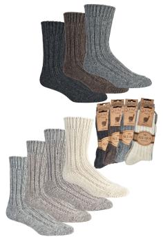 2 Paar TippTexx 24 superweiche Wollsocken mit Alpaka für Damen & Herren