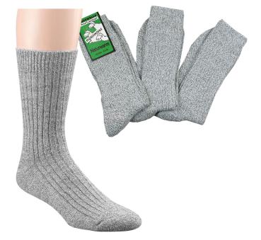 6 Paar TippTexx 24 Norwegersocken mit Wolle & Plüschsohle ohne Gummidruck