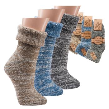 2 Paar TippTexx 24 THERMO-Wollsocken, extra warme und weiche Umschlagsocken