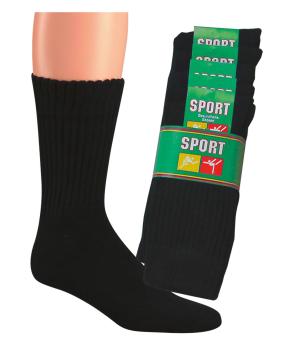 Preview: 10 Paar TippTexx 24 Sportsocken schwarz mit Komfortbund, für Herren & Damen