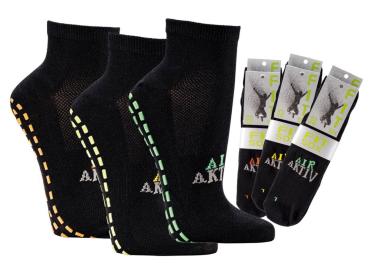 2 Paar TippTexx 24 Sport Sneakersocken Jump Socks mit extrastarkem ABS-Druck