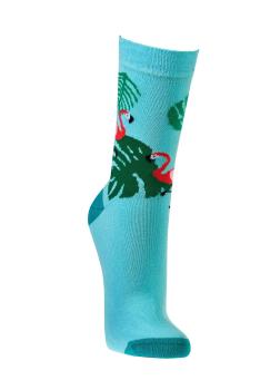 Preview: 6 Paar TippTexx 24 Damensocken Florida Flamingo