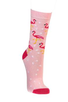 Preview: 6 Paar TippTexx 24 Damensocken Florida Flamingo