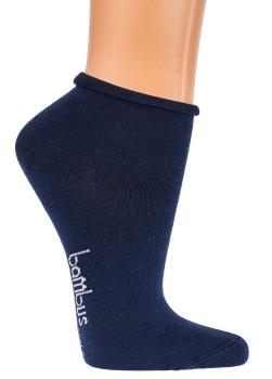 Preview: 6 Paar TippTexx 24 Bambussocken Kurzschaft mit Rollrand, bunte Farben