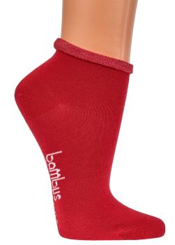 6 Paar TippTexx 24 Bambussocken Kurzschaft mit Rollrand, bunte Farben