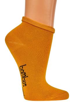 6 Paar TippTexx 24 Bambussocken Kurzschaft mit Rollrand, bunte Farben