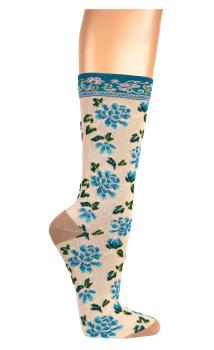 Preview: 6 Paar TippTexx 24 edle Romantik-Söckchen Damensocken im Landhaus-Stil