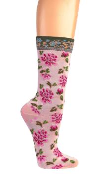 Preview: 6 Paar TippTexx 24 edle Romantik-Söckchen Damensocken im Landhaus-Stil