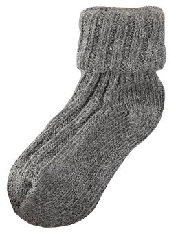 2 Paar TippTexx 24 Umschlag-Socken Wollsocken mit Alpaka