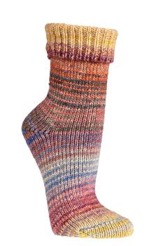 2 Paar TippTexx 24 Wollsocken im Skandinavien-Style mit Umschlag