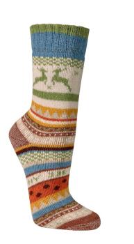 2 Paar TippTexx 24 Hygge Norwegersocken mit Wolle