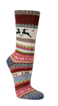 2 Paar TippTexx 24 Hygge Norwegersocken mit Wolle