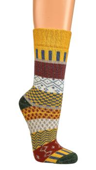 2 Paar TippTexx 24 ABS Hygge Socken mit Wolle