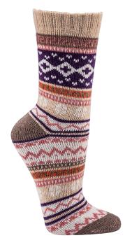 3 Paar TippTexx 24 Hygge Socken Kreuze fröhlich-bunte Norweger Socken