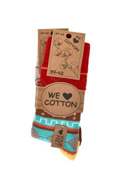 2 Paar TippTexx 24 kuschelig-warme Hygge-Socken mit Baumwolle