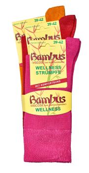 6 Paar TippTexx 24 Bambussocken im bunten Farbmix
