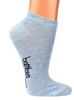Preview: 6 Paar TippTexx 24 Bambus Sneakersocken in Melange-Farben