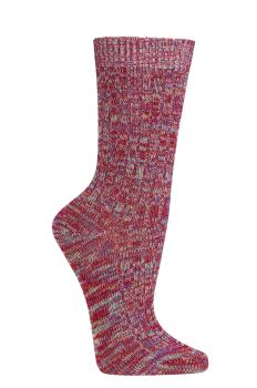 6 Paar TippTexx 24 Bambussocken mit Baumwolle, Mouliné-Farben