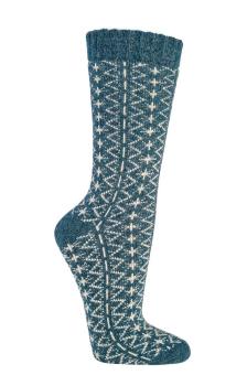 2 Paar TippTexx 24 Folklore Trend-Socken mit Merino- & Alpakawolle