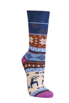 Preview: 2 Paar TippTexx 24 kuschelig-warme Hygge-Socken mit Baumwolle